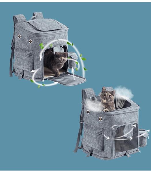 Oxford Fabric Zipper Closure Outdoor Pet Carrier Bag For Cats And Dogs