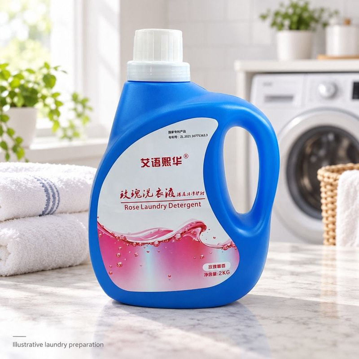 Rose Laundry Detergent 2kg Bottles in a 6-Bottle Wholesale Carton