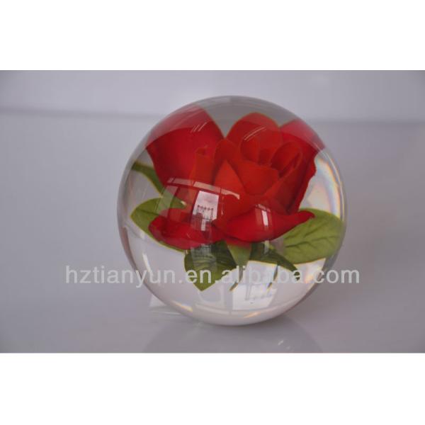 Логотип шарика 100mm пресс-папье цветка украшения пластиковый подгонял