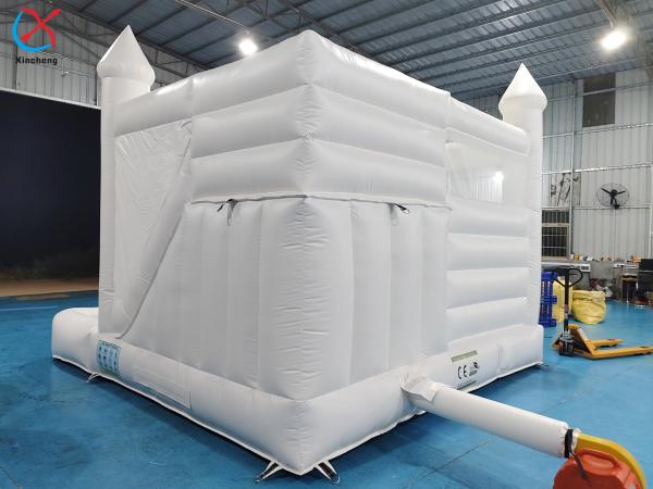 ODM/OEM Inflatable White Wedding Bouncy Castle With Slide For Wedding Party