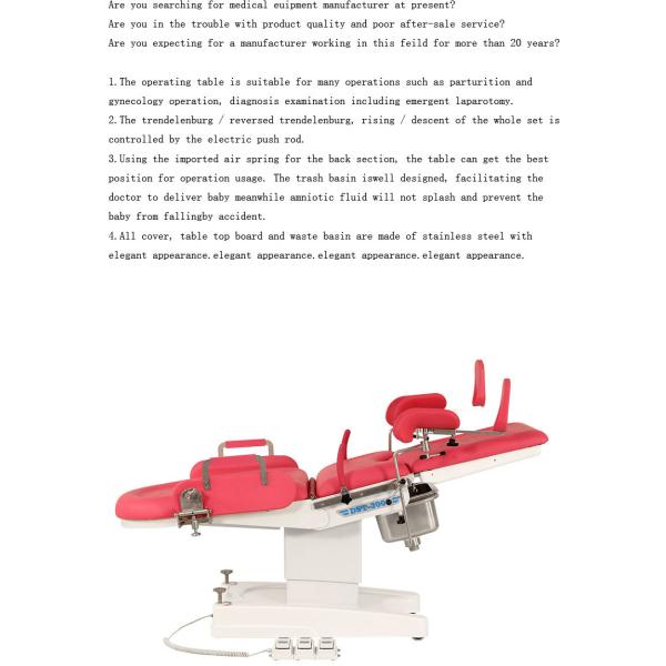 Orthopaedics Obstetric Operation Table Luxury Electric Gynecological Operating Table