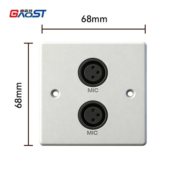 68mm Dual XLR Aluminum Alloy Audio Visual Box Multimedia Surge Protector For Microphone Mixer