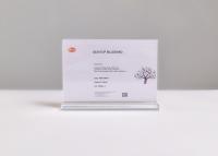 Boutique T Shape Acrylic Sign Holder Desktop Menu Stand 8.5x11 Estande de exibição da loja