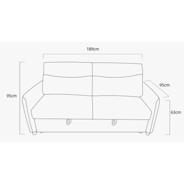Nordic Top grade Indoor-Decoration new easy to clean linen fabric 3seater with fold out king size Upholstered sofa