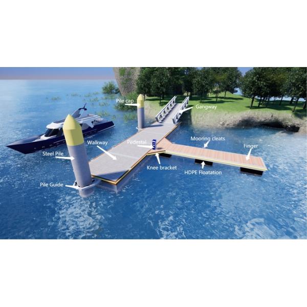 Платформа безопасного морского алюминиевого пандуса плавучего дока мостков плавая