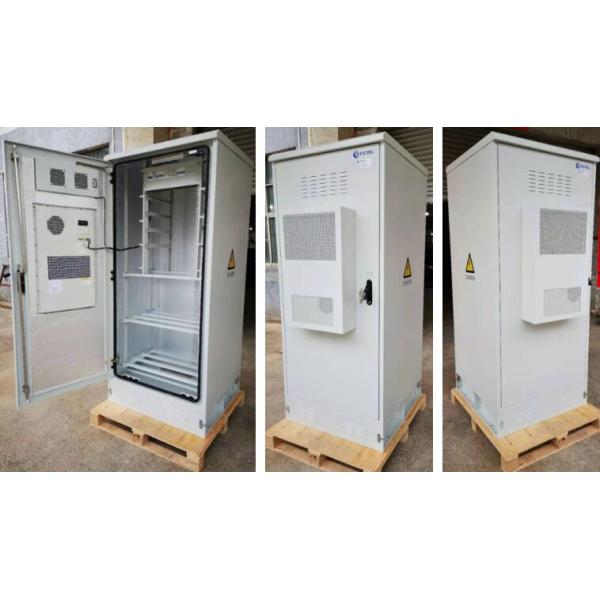 Integrated Steel Powder Coating Outdoor Telecom Cabinets With Air Conditioner Cooling