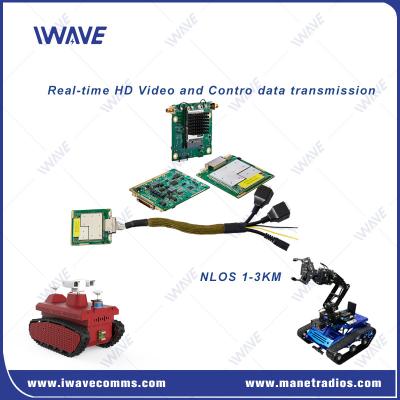 FHSS Ultra Miniature Digital Video Transceiver 20km Range For UGV / Robot
