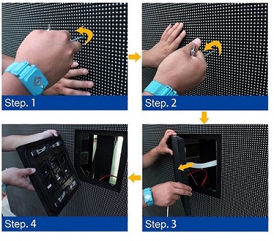 P5 Outdoor Fixed Led Display Billboard Front Access Curved Design IP65 Waterproof