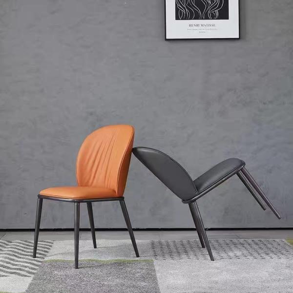 Sleek Italian Style Dining Chairs Stainless Steel Home Furniture