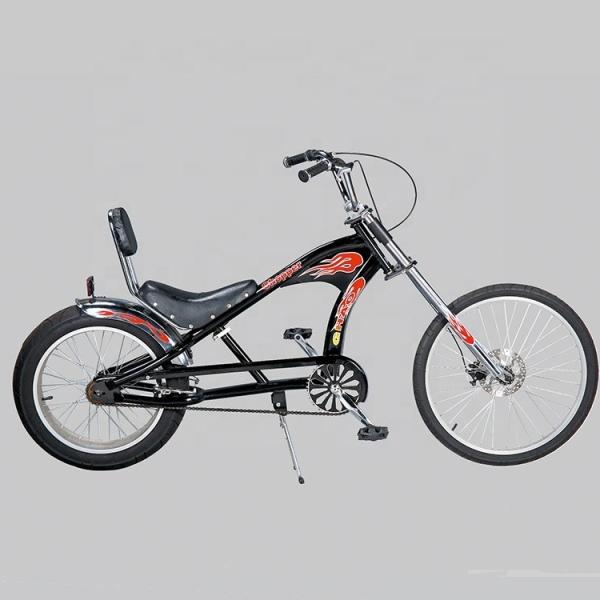 Gross Weight 38kg 24 Inch Chopper Bicycle with Single Speed Gears and Long Frame