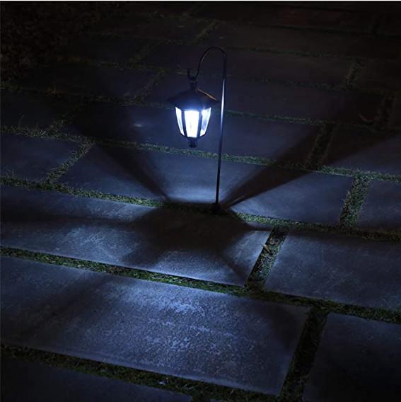 4 Lumens 34 Inch LED Solar Garden Lanterns With Shepherd Hook