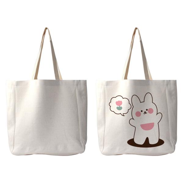 Practical Sublimation Tote Bag Large Capacity Personalized Blank White Linen Sublimation Shopping Bags