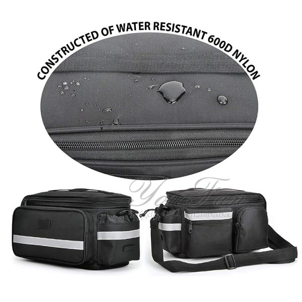 Durable Bike Pannier Bag Water Resistant 600D Nylon Material Made