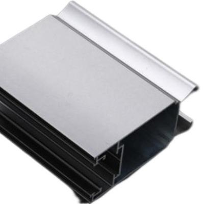 A prata 6063 T5 anodizou o perfil de alumínio da cozinha para a porta de armário