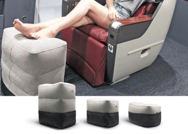 Travel Pillow Inflatable Foot Rest Orthopedic Cushion Knitted Cushion For Car