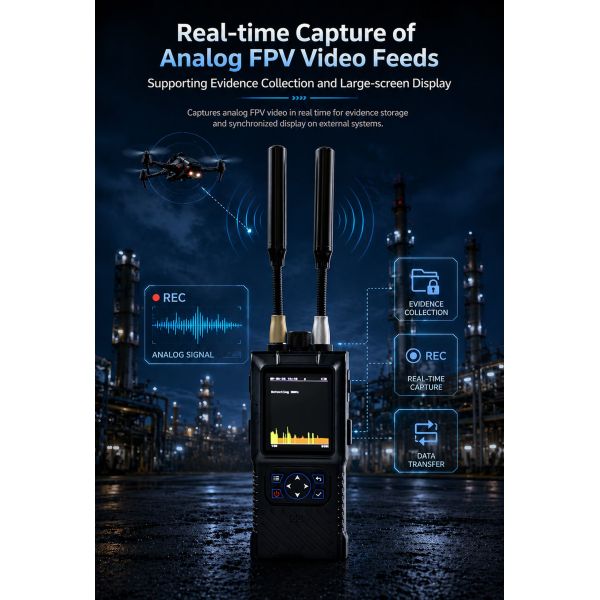 0-8000mhz Handheld Drone Detector FPV Detection For Fast Uav Anti Drone System Drone Security For Drone Detection