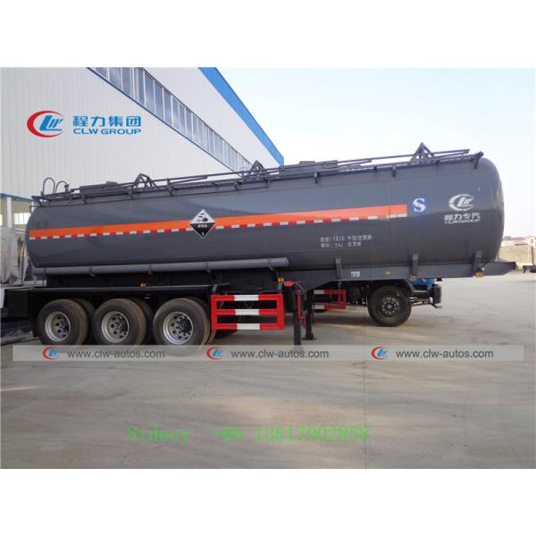 трейлер танка масляной серной кислоты хлористо-водородной кислоты цапфы 24000L 3 жидкостный