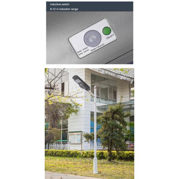 LED solar street lamp Street Light 6500K light control + radar sensor Lens