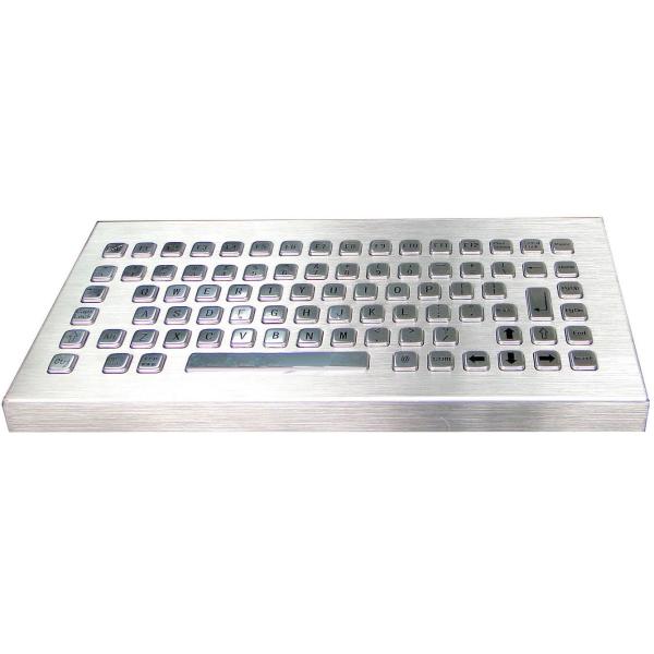 Industrial Desktop Waterproof Vandalproof Stainless Steel Metal Keyboard with 12 Function Keys
