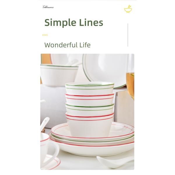 Чашки Тарелки Керамические столовые принадлежности для 12 человек Скандинавский стиль Важилья де Порцелана