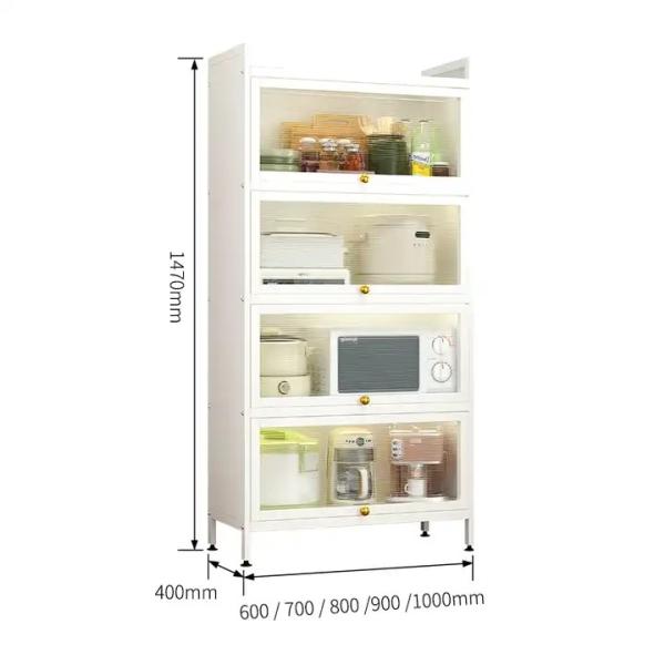 Living Room Metal Kitchen Pantry Cupboards Storage Cabinet Modern