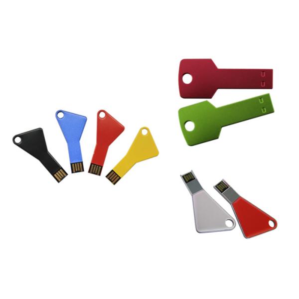Metal Material Key Shaped USB Flash Drive 1gb ~ 64gb Multicolor For Business Gifts