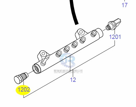 Sk130-8 Sk140-8 Excavator Engine Parts Va32g6109200 Rail Press Valve