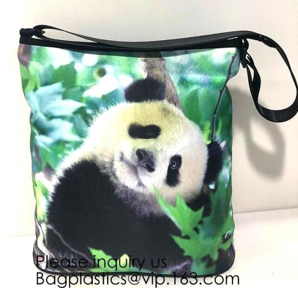 Lady Handbag Woman Color Panda Print Bag,Cute Chinese Panda custom print tote bag,Promotional Custom Logo Printed Organi