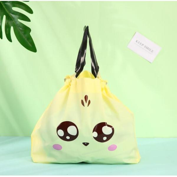 PE Waterproof Drawstring Bag 30x10x20cm Flexo Printing With Handle