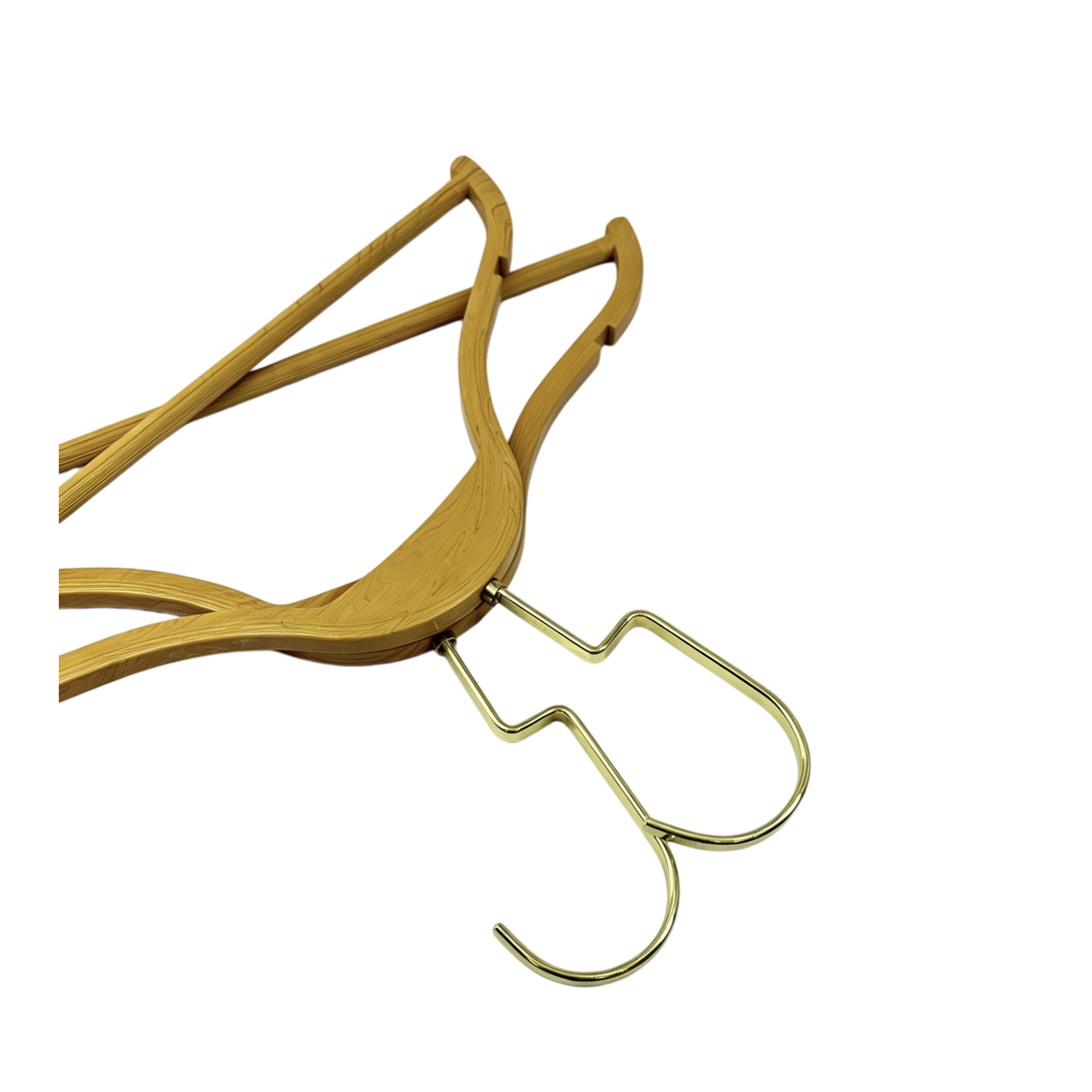 Wood-look non-slip residue-free children's clothing hangers and kids clothes hangers for durable use in stores