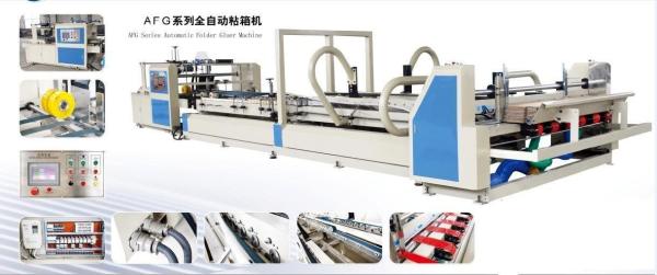 3 Layer Corrugated Carton Machinery , Automatic Folder Gluer Machine 380v 50HZ