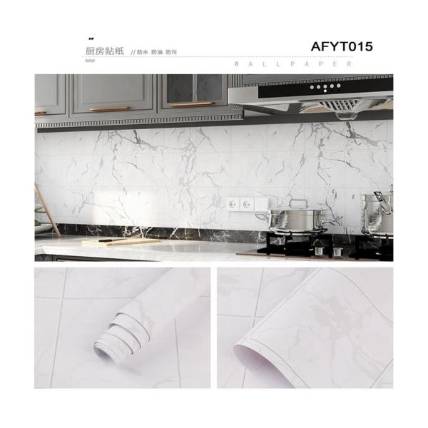 Entertainment Kitchen Wallpaper Waterproof PVC Ceramic Tile Wall Stickers Back Splash for Easy Self-Adhesive Installation
