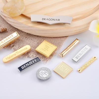 Gold Plated Metal Plate Logo Customized for Women Bags Accessories Handbag Label