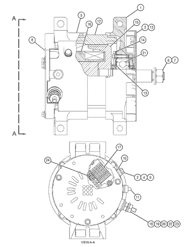 24в экскаватор электрические части генератор 561-3001 235-7133 Для двигателя С13