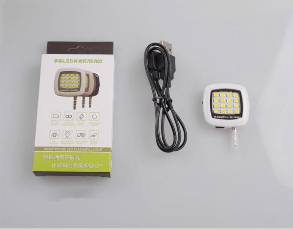 LED FLASH light for Camera Mini Selfie Sync for IOS Android with USB Cable GK-FL01