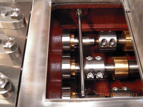 Máquina de homogeneização de leite eléctrica industrial de dois estágios de caixa de engrenagens 3000L/H 22 KW