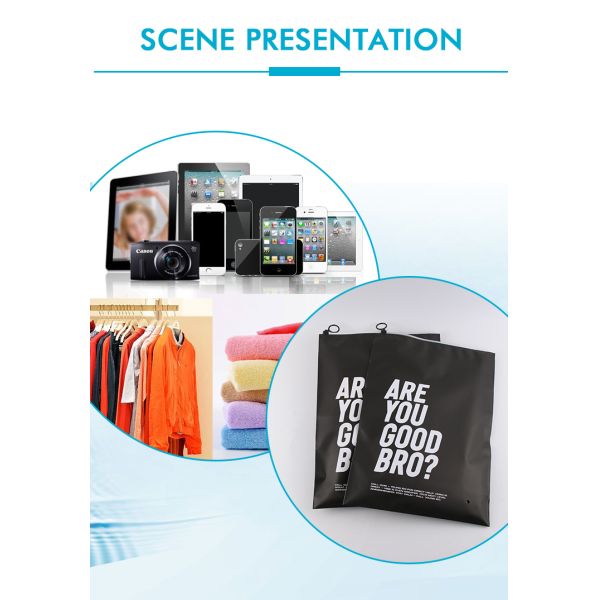 Custom Printed Logo CPE Plastic Slider Zipper Bags