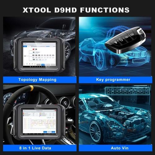 Ferramenta de diagnóstico de caminhão e automóvel diesel/gasolina XTOOL D9HD