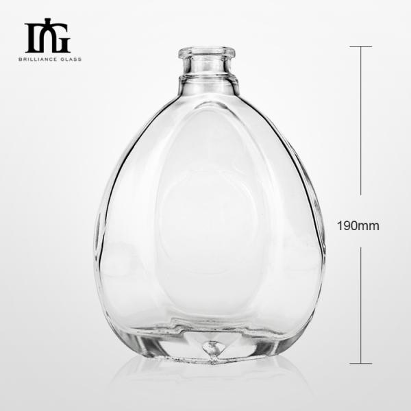 Unique Drop-shaped 500ml 700ml 750ml Whisky Bourbon Brandy Wine Glass Bottle for Beer