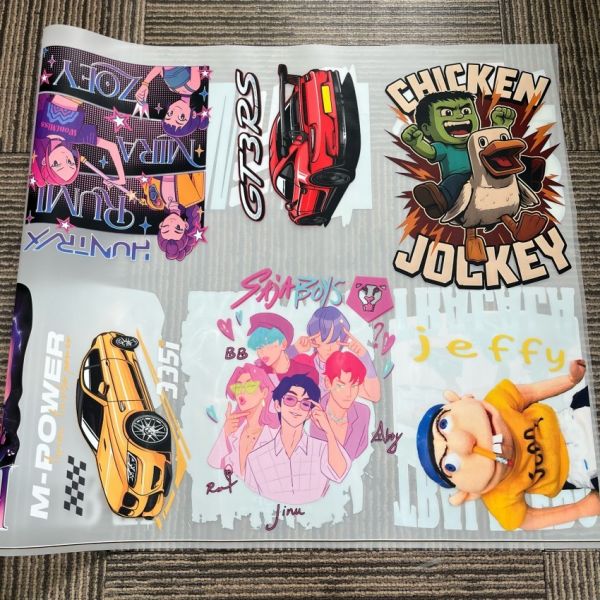 One Piece Creative Personalized Colorful Luffy Design Custom Logo T-shirt Sticker – Plastisol Dtf Ready To Press Heat Transfer Printing Decals, Garment Accessories
