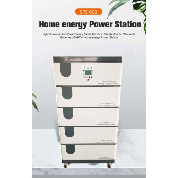 51.2V 15 KWH SPS002 Split Stackable LiFePO4 5KW Solar Inverter for Home Backup Off-Grid Use
