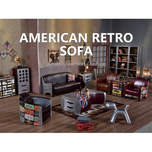 Nidea #8909 Punk Industrial Style Sofa Chair Retro License Plate Furniture for KTV Hotel Internet Cafe Bar Coffee Shop  Bar