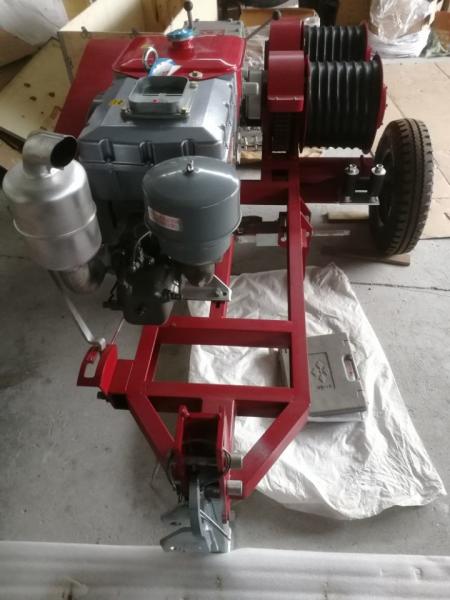 Diesel Engine Powered Cable Winch Puller For Tower Erection 9 HP