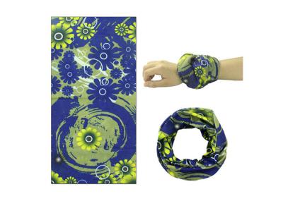 Womens Biker Headbands Blue Petal Logo , High Elastic Cycling  Headwear