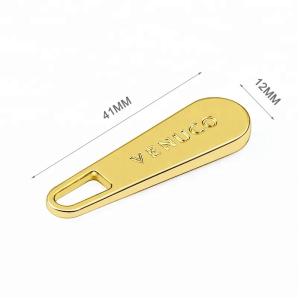 Bag/Clothing/Garment Accessories Metal Zipper Puller with Engraved Logo Plating