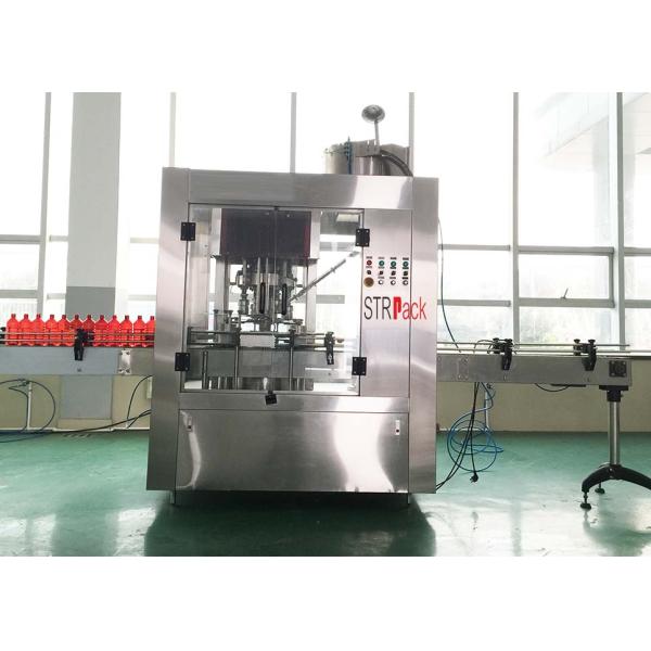 Garrafa giratória máquina tampando giratória da máquina tampar 4 cabeças/para tampões de parafuso plásticos