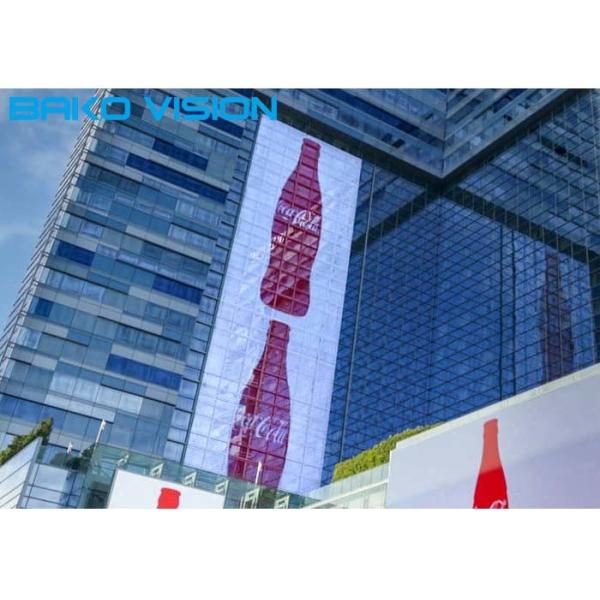 See-Through P25 Led Curtain Display Led Media Facade with 10,000nits brightness