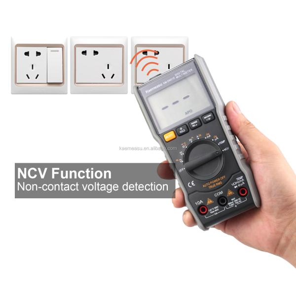 Anti Burn Electric Multimeter True-rms Ncv Ohm Hz Tester  Smart Digital Multimeters With Temperature Probe