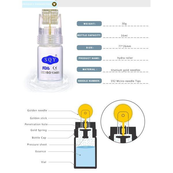64 192 skin tighten Hydra Roller microneedle dermaroller Derma Roller with CE approved