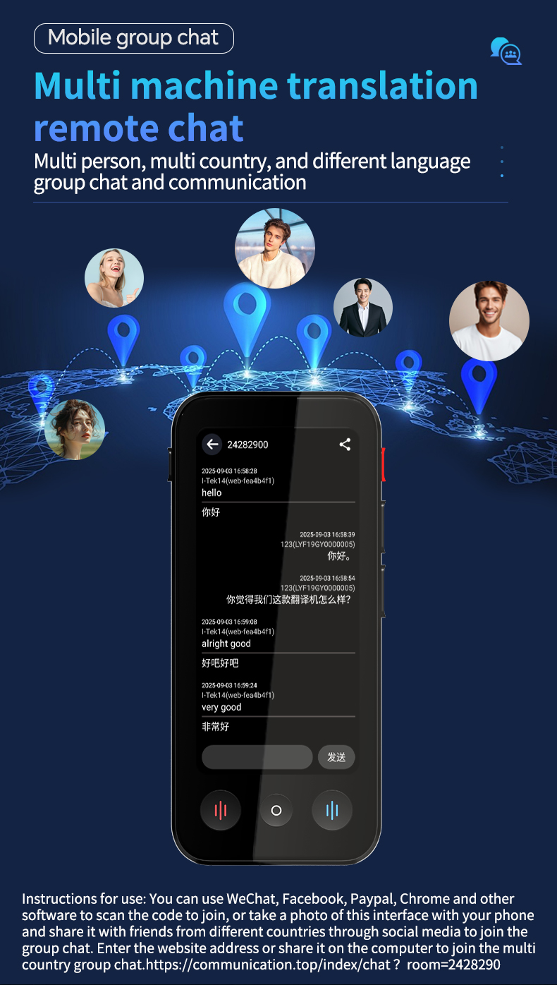 Real Time Voice Calling Translator 142 Languages Two Way Translation Device